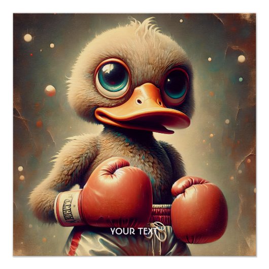 Fantasy Niedlich Duck Boxing Gloves Poster (Vorderseite)