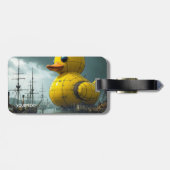 Fantasy Niedlich Duck War Ship Gepäckanhänger (Rückseite horizontal)