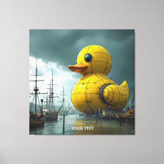 Fantasy Niedlich Duck War Ship Leinwanddruck (Vorderseite)