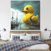 Fantasy Niedlich Duck War Ship Leinwanddruck (Insitu (Schlafzimmer))