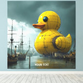 Fantasy Niedlich Duck War Ship Leinwanddruck (Insitu (Holzboden))