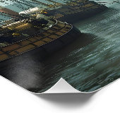 Fantasy Niedlich Duck War Ship Poster (Ecke)