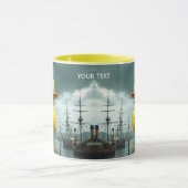Fantasy Niedlich Duck War Ship Tasse (Zentrum)