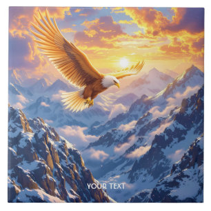 Fantasy Niedlich Eagle Mountains Sonnenaufgang Fliese