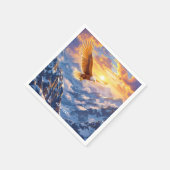 Fantasy Niedlich Eagle Mountains Sonnenaufgang Serviette (Ecke)