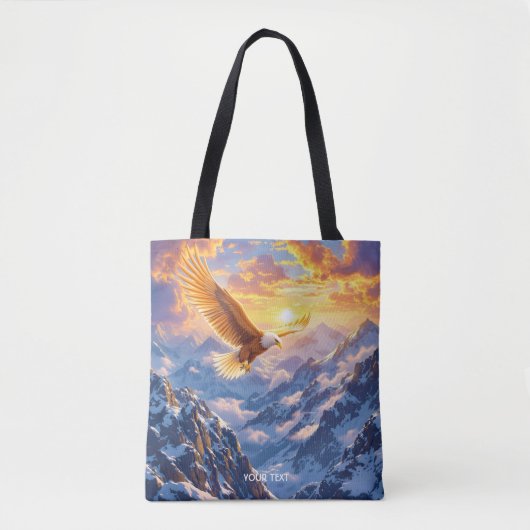 Fantasy Niedlich Eagle Mountains Sonnenaufgang Tasche (Vorderseite)