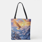 Fantasy Niedlich Eagle Mountains Sonnenaufgang Tasche (Rückseite)