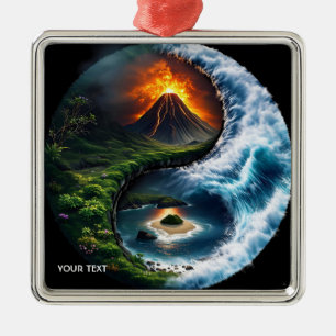 Fantasy Niedlich Earth Yang Ornament Aus Metall