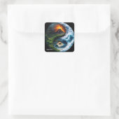 Fantasy Niedlich Earth Yang Quadratischer Aufkleber (Tasche)