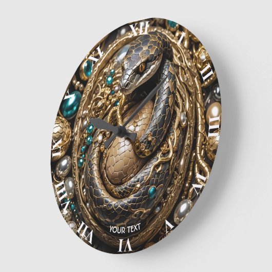 Fantasy Niedlich Eggs Schlange Schmuck Große Wanduhr (Winkel)