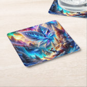 Fantasy Niedlich Elch Leaf Colors Rechteckiger Pappuntersetzer (angewinkelt)
