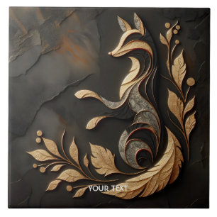 Fantasy Niedlich Elegante Fox Zeichnend Fliese