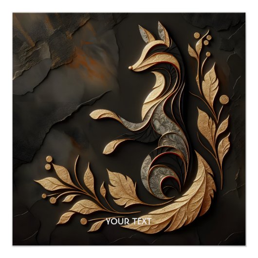 Fantasy Niedlich Elegante Fox Zeichnend Poster (Vorderseite)