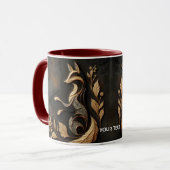 Fantasy Niedlich Elegante Fox Zeichnend Tasse (Vorderseite Links)
