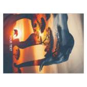 Fantasy Niedlich Elephant Double Exposition Tischdecke (Vorderseite (Horizontal))