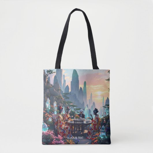 Fantasy Niedlich Exotic Planet Tee Tasche (Vorderseite)