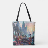 Fantasy Niedlich Exotic Planet Tee Tasche (Rückseite)