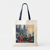 Fantasy Niedlich Exotic Planet Tee Tragetasche (Rückseite)
