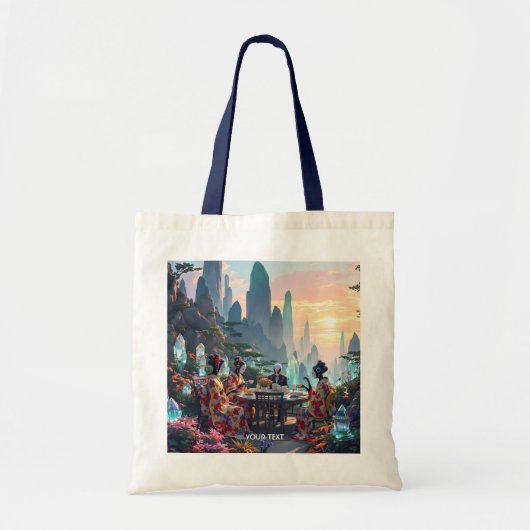 Fantasy Niedlich Exotic Planet Tee Tragetasche (Vorne)