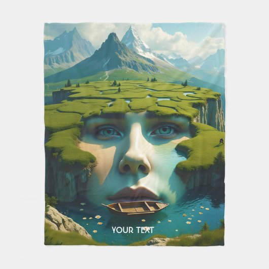 Fantasy Niedlich Face Meadow Blume Fleecedecke (Vorderseite)