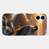 Fantasy Niedlich Falcon Sunset Fall iPhone Hülle (Rückseite (Horizontal))