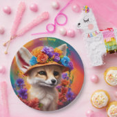 Fantasy Niedlich Fennec Fox Blume Pappteller (Party)