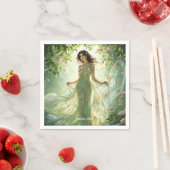 Fantasy Niedlich Ffließend Blumenguss Serviette (Beispiel)