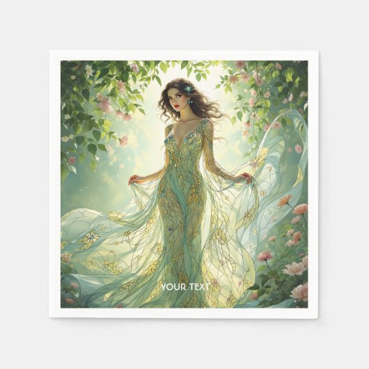 Fantasy Niedlich Ffließend Blumenguss Serviette (Vorderseite)