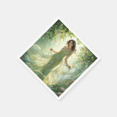 Fantasy Niedlich Ffließend Blumenguss Serviette (Ecke)
