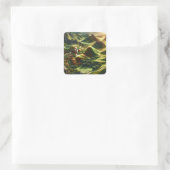 Fantasy Niedlich Fields Pflanze Frauen Quadratischer Aufkleber (Tasche)