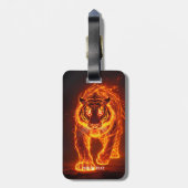 Fantasy Niedlich Fire Big Tiger Gepäckanhänger (Rückseite vertikal)