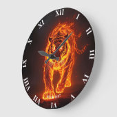 Fantasy Niedlich Fire Big Tiger Große Wanduhr (Winkel)