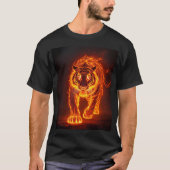 Fantasy Niedlich Fire Big Tiger T-Shirt (Vorderseite)