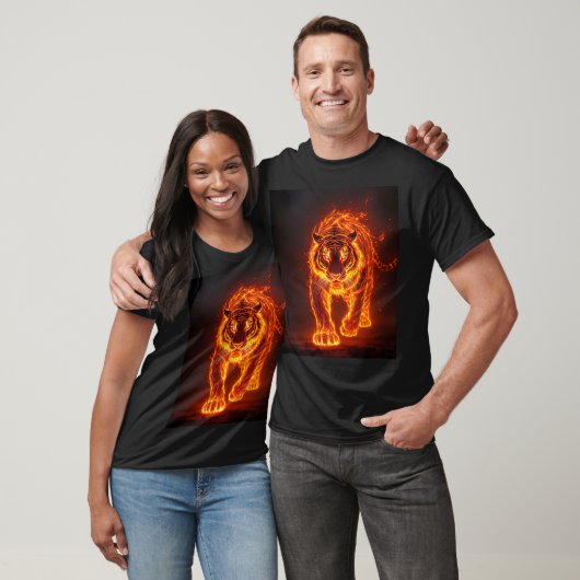 Fantasy Niedlich Fire Big Tiger T-Shirt (Unisex)