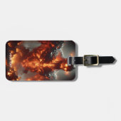 Fantasy Niedlich Fire Elemental Flames Gepäckanhänger (Vorderseite horizontal)