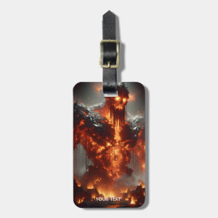 Fantasy Niedlich Fire Elemental Flames Gepäckanhänger
