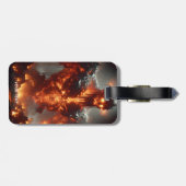 Fantasy Niedlich Fire Elemental Flames Gepäckanhänger (Rückseite horizontal)