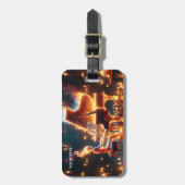 Fantasy Niedlich Fire Piano Gepäckanhänger (Vorderseite vertikal)