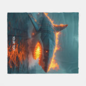 Fantasy Niedlich Fire Sharing Sea Fleecedecke (Vorderseite (Horizontal))