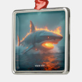 Fantasy Niedlich Fire Sharing Sea Ornament Aus Metall (Links)