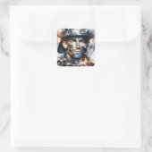 Fantasy Niedlich Firefighter Fighire Quadratischer Aufkleber (Tasche)