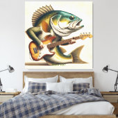 Fantasy Niedlich Fish Electro Guitar Leinwanddruck (Insitu (Schlafzimmer))