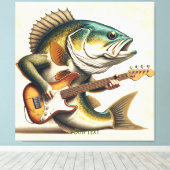 Fantasy Niedlich Fish Electro Guitar Leinwanddruck (Insitu (Holzboden))