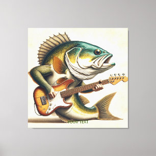 Fantasy Niedlich Fish Electro Guitar Leinwanddruck