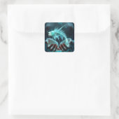 Fantasy Niedlich Fish HandSea Quadratischer Aufkleber (Tasche)