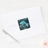Fantasy Niedlich Fish HandSea Quadratischer Aufkleber (Umschlag)