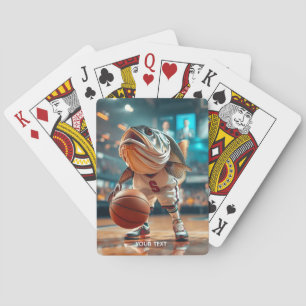 Fantasy Niedlich Fish Playing Basketball Spielkarten