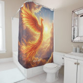 Fantasy Niedlich Flaming Phoenix Steigung Duschvorhang (Beispiel)