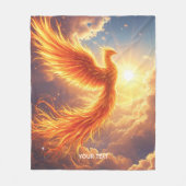 Fantasy Niedlich Flaming Phoenix Steigung Fleecedecke (Vorderseite)