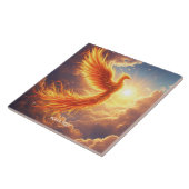 Fantasy Niedlich Flaming Phoenix Steigung Fliese (Seite)
